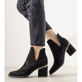 Cizme elegante negre cu decupaje de la Josie negru 1