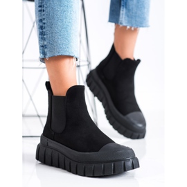 SHELOVET Cizme Chelsea la modă pe platformă negru 2