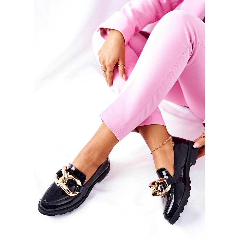 Pantofi din piele Nicole Lacuit Negru 2665 1