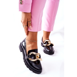 Pantofi din piele Nicole Lacuit Negru 2665 2