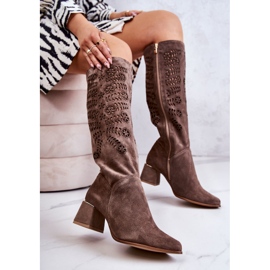 Lewski Shoes Cizme Lewski din piele de căprioară Maro Romena 2