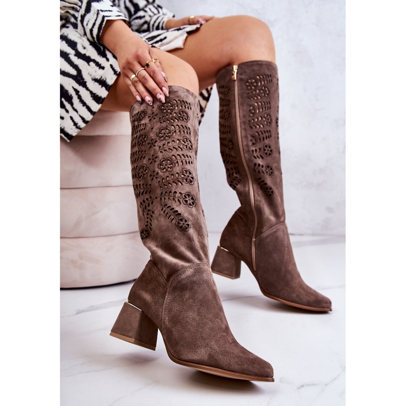 Lewski Shoes Cizme Lewski din piele de căprioară Maro Romena 2