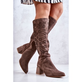 Lewski Shoes Cizme Lewski din piele de căprioară Maro Romena 1