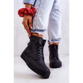 Adidași înalte pentru femei Big Star II274096 Negru 1