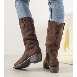 Cizme de cowboy Brown LuckyShoes maro 1 Cizme de cowboy Brown LuckyShoes maro 1