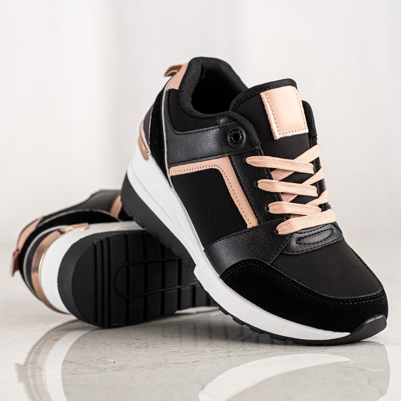 SHELOVET Adidași cu pană negru 1