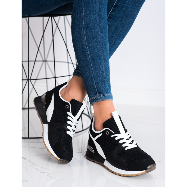 SHELOVET Adidași sport negri negru 1