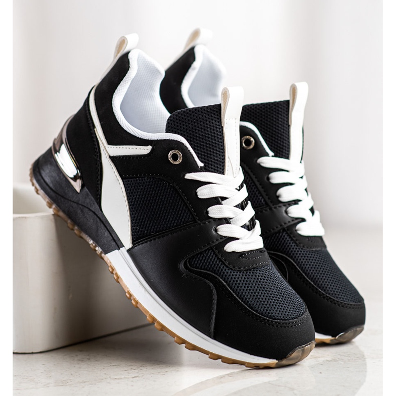 SHELOVET Adidași sport negri negru 2