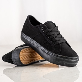 Bella Star Adidași negri pe platformă negru 1