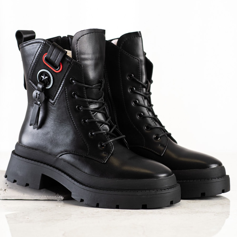 Seastar Muncitori negri cu piele ecologică negru 1