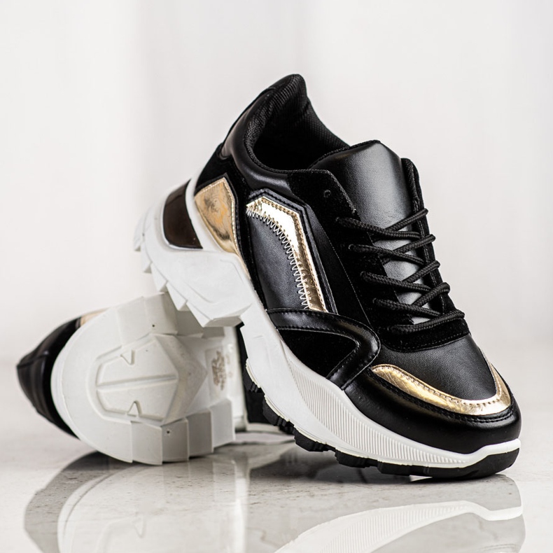 SHELOVET Adidași eleganți negru 1 SHELOVET Adidași eleganți negru 1