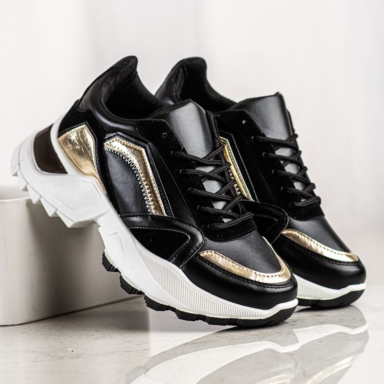 SHELOVET Adidași eleganți negru 2 SHELOVET Adidași eleganți negru 2