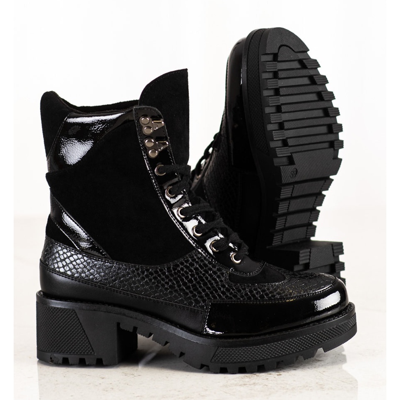 Janessa Muncitori negri de modă negru 1