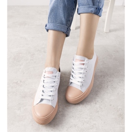 Tenisi albi și roz pentru femei Senor 1