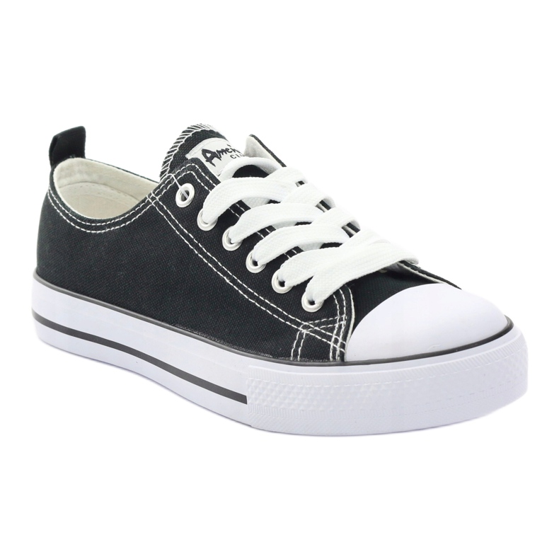 American Club Adidași negri clasici pantofi americani DSLN-01 negru 1 American Club Adidași negri clasici pantofi americani DSLN-01 negru 1