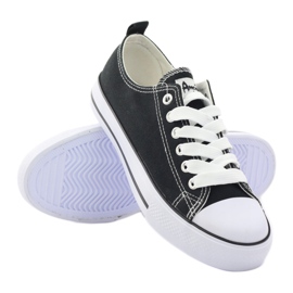 American Club Adidași negri clasici pantofi americani DSLN-01 negru 3 American Club Adidași negri clasici pantofi americani DSLN-01 negru 3