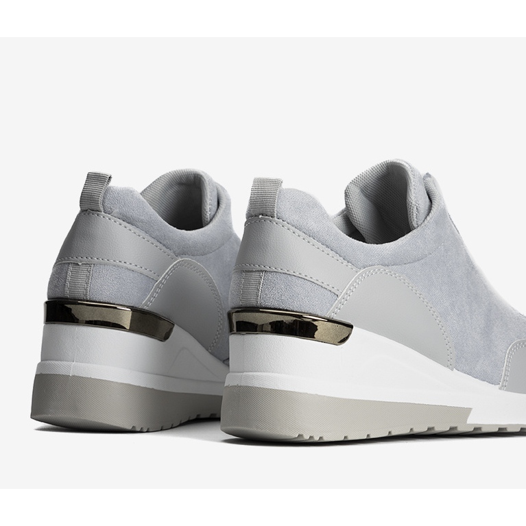 Adidași gri din piele de căprioară Velasco 1