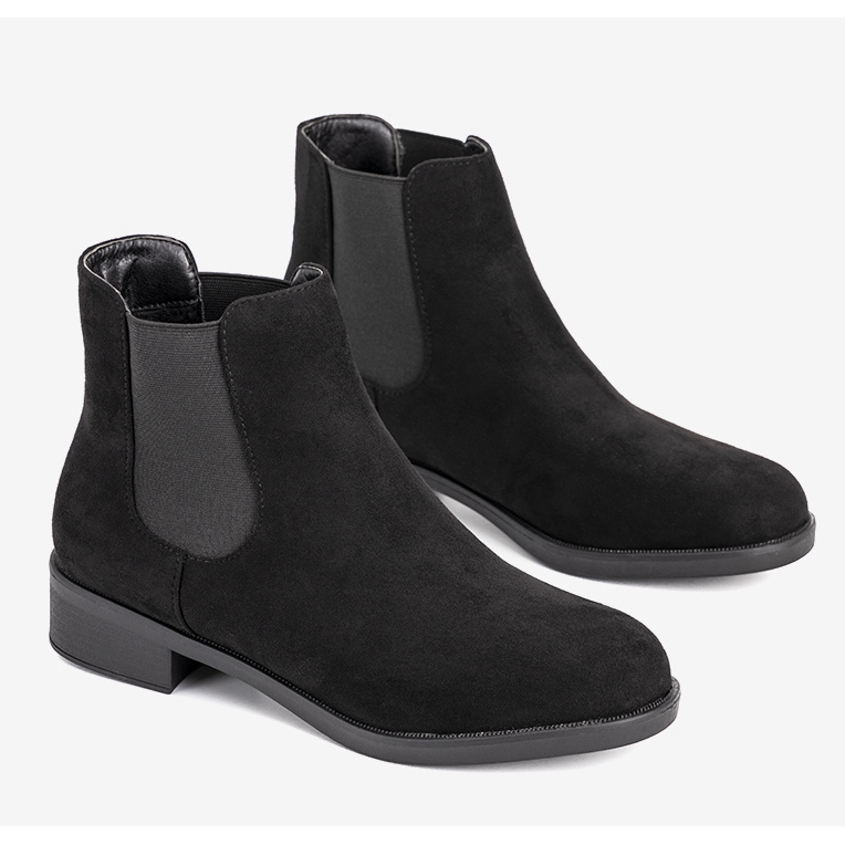 Cizme negre clasice izolate pentru femei Cristal negru 1