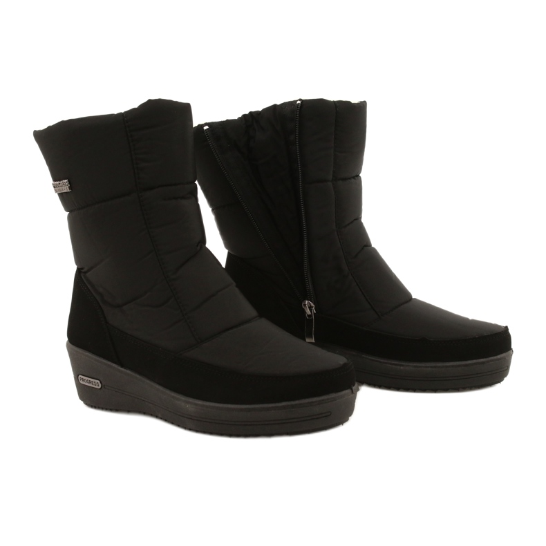 Progress Cizme de zăpadă ușoare pentru femei pe progresul de blană Progj-22-126 Negru 4