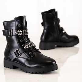 Bestelle Muncitori calzi cu cristale negru 2