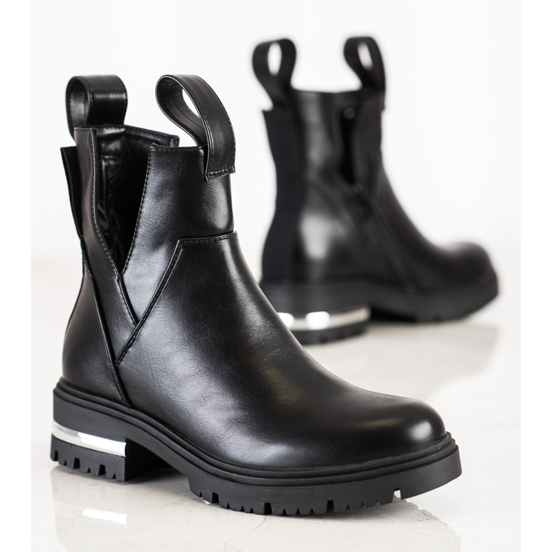 Seastar Cizme calde cu decupaj negru 1