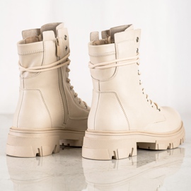 Bestelle Muncitori cu cordon cu piele ecologică bej 1