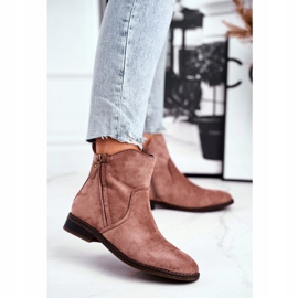 Evento Cizme Jodhpur, fermoare din piele de căprioară bej maro 4 Evento Cizme Jodhpur, fermoare din piele de căprioară bej maro 4