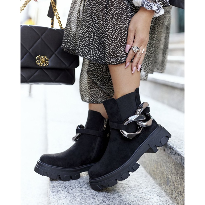 S.Barski Cizme negre calde pentru femei Cizme Jodhpur Visione negru 1 S.Barski Cizme negre calde pentru femei Cizme Jodhpur Visione negru 1