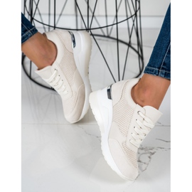 SHELOVET Adidași ușori cu pană bej 1