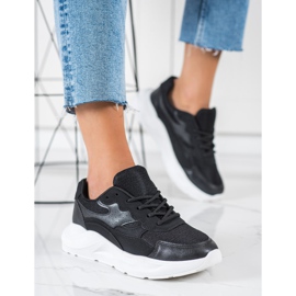 SHELOVET Adidași negri casual negru 2