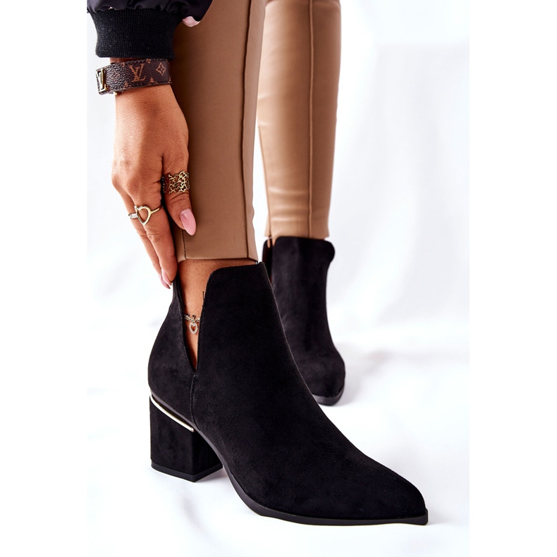 PS1 Cizme din piele de căprioară cu decupaje negru Noel 1 PS1 Cizme din piele de căprioară cu decupaje negru Noel 1