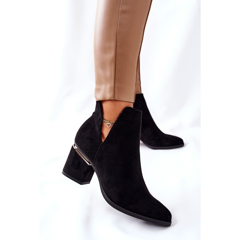 PS1 Cizme din piele de căprioară cu decupaje negru Noel 2 PS1 Cizme din piele de căprioară cu decupaje negru Noel 2