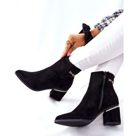 PS1 Cizme de piele de damă pe toc negru One Step 5