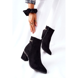 PS1 Cizme de piele de damă pe toc negru One Step 4
