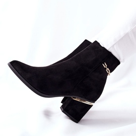PS1 Cizme de piele de damă pe toc negru One Step 6