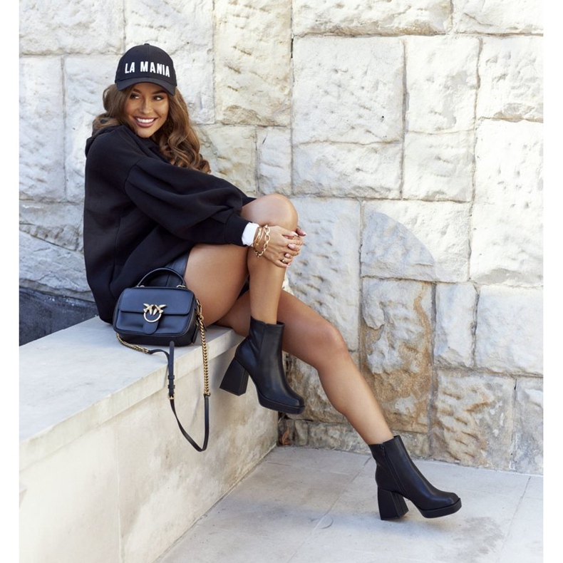 FJ1 Cizme calde pentru femei Square Post Black Closer negru 2 FJ1 Cizme calde pentru femei Square Post Black Closer negru 2