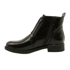 Botine patentate cu model animal Sergio Leone BT400 Black negru 4