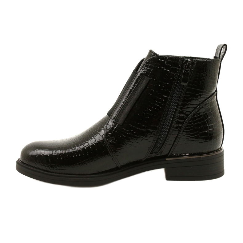 Botine patentate cu model animal Sergio Leone BT400 Black negru 4