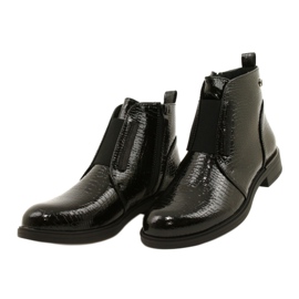 Botine patentate cu model animal Sergio Leone BT400 Black negru 5