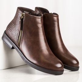 Clowse Cizme casual cu imprimeu șarpe maro 2 Clowse Cizme casual cu imprimeu șarpe maro 2