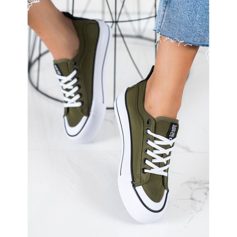 Adidași pentru femei Big Star II274024 verde 2