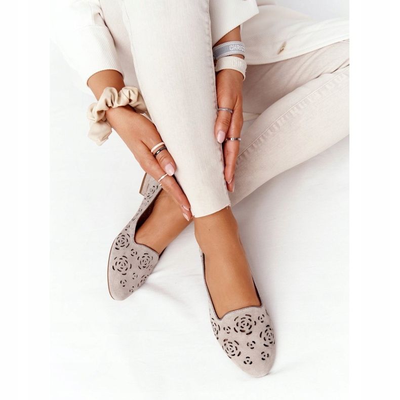 Mocasini ajurati Sergio Leone BL627 Cappuccino gri 3