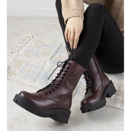 Cizme mari maro înalte Big Star pentru femei Ochoa claret 1