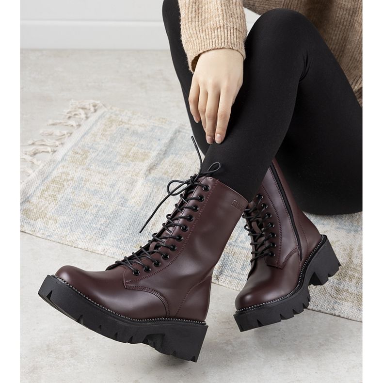 Cizme mari maro înalte Big Star pentru femei Ochoa claret 1