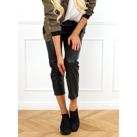 Negru RQ316 Pantofi sport negri cu pană 1