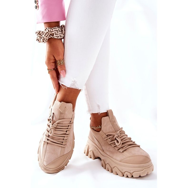 PS1 Încălțăminte sport pentru femei Adidași Bej Mile 1