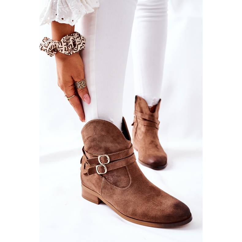 Vinceza Cizme din piele de căprioară piele de căprioară bej Castlerock maro 1