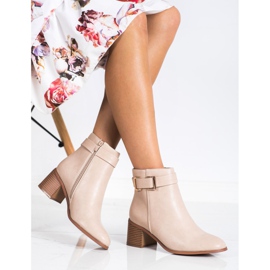 Seastar Cizme elegante din piele ecologică bej 2