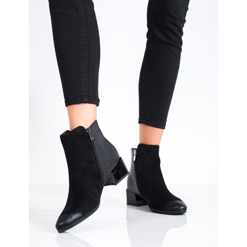 Ghete cu imprimeu șarpe insert VINCEZA negru 2