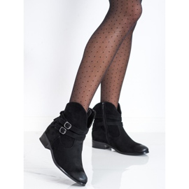 Cizme de cowboy VINCEZA cu catarame negru 2